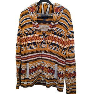 American Rag Aztec Southwest Style Button-Up Cardigan Sweater Size L Multicolor